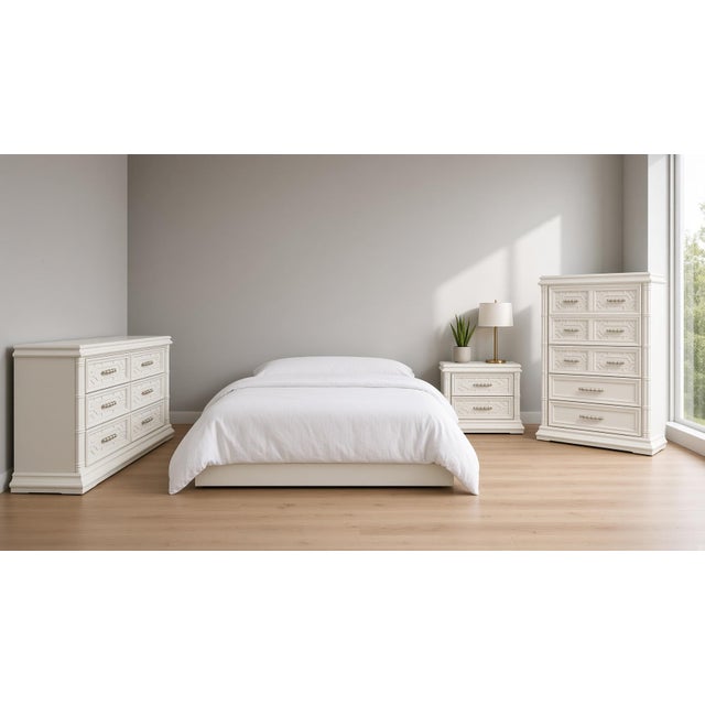 Thomasville 1970s Restored Thomasville Hollywood Regency 3 Piece Bedroom Set – Original Hardware For Sale - Image 4 of 11