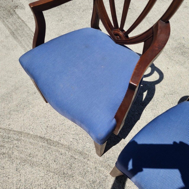 Vintage Hepplewhite Dining Chairs Set of 6 For Sale - Image 16 of 17