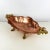 Transform your space with the timeless beauty of this antique Italian decorative footed copper dish. Adorned with...