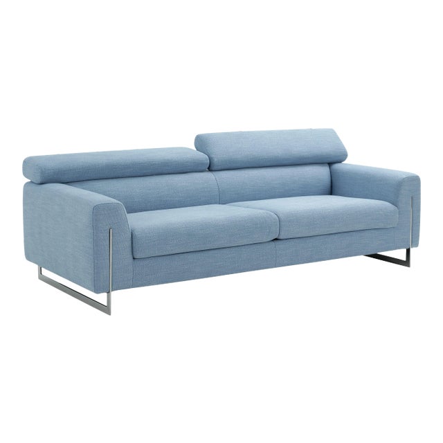 Pasargad Home Serena Modern Blue Sofa For Sale