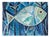 Werner Kreuzhage, Blue Fish, Oil Painting on Wood, 1955 For Sale