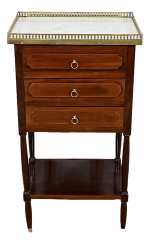 Small Louis XVI Mahogany Chiffonnière Lounge Table, 18th Century