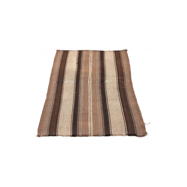 Brown Vintage Small Kilim Rug - 2`9″ X 4`3″ For Sale - Image 4 of 6