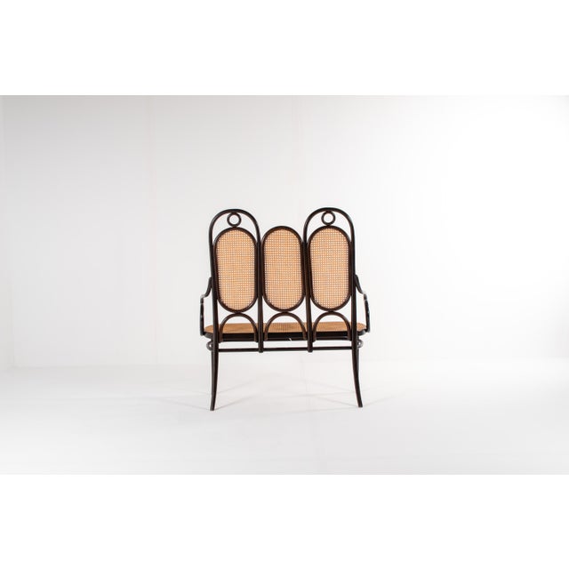 1980s Bentwood & Cane Model 207 Bench by Michael Thonet for Thonet, 1980s For Sale - Image 5 of 11