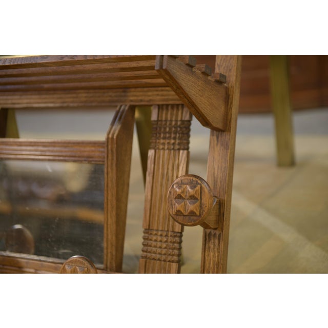 1950s Vintage Brutalist Oak Coat Rack, 1950s For Sale - Image 5 of 8
