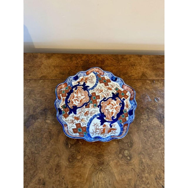 Antique Japanese Imari Dish, 1900s For Sale - Image 3 of 8