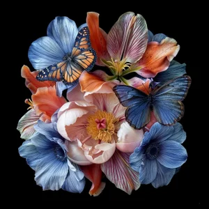 "Butterfly Garden 6" Contemporary Original Still Life Photograph by Michael Filonow