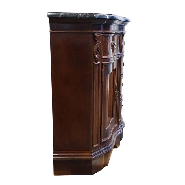 Bernhardt Furniture Contemporary Traditional Style 76" Buffet W. Black Granite Top 368-133 For Sale - Image 13 of 15