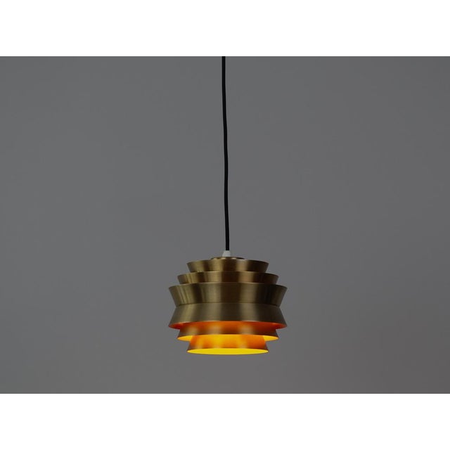 Vintage Swedish Trava Pendant Lamps by Carl Thore for Granhaga Metallindustri, 1960s, Set of 2 For Sale - Image 5 of 17