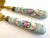Antique Early 1900's Neoclassical Hand Painted Floral Gilded Porcelain Brass Fish Serving Utensils - Set of 2 For Sale In Kansas City - Image 6 of 13