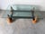 1980s Italian Postmodern Sculptural Turned Wood & Glass Two-Tier Rectangular Coffee Table For Sale - Image 10 of 17