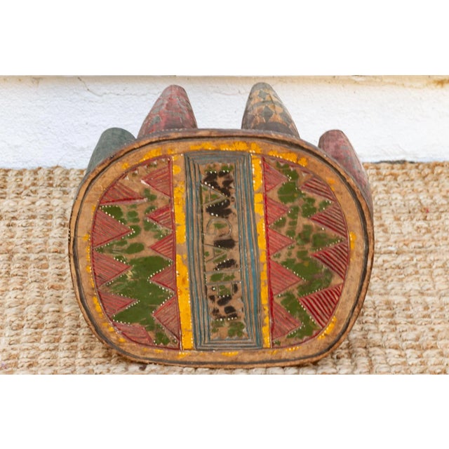 Wood Nupe Ceremonial Carved Stool For Sale - Image 7 of 9