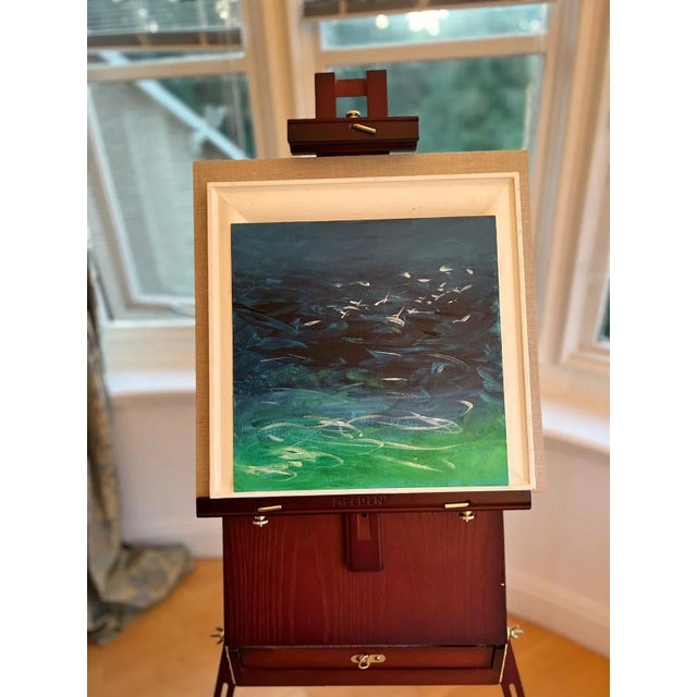 Abstract Seascape With Gulls Painting by Shabs Beigh For Sale - Image 4 of 6