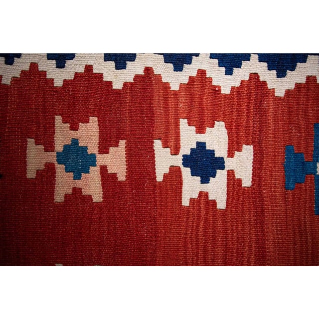 Hand-Knotted Ghashghai Kilim Rug For Sale - Image 3 of 8