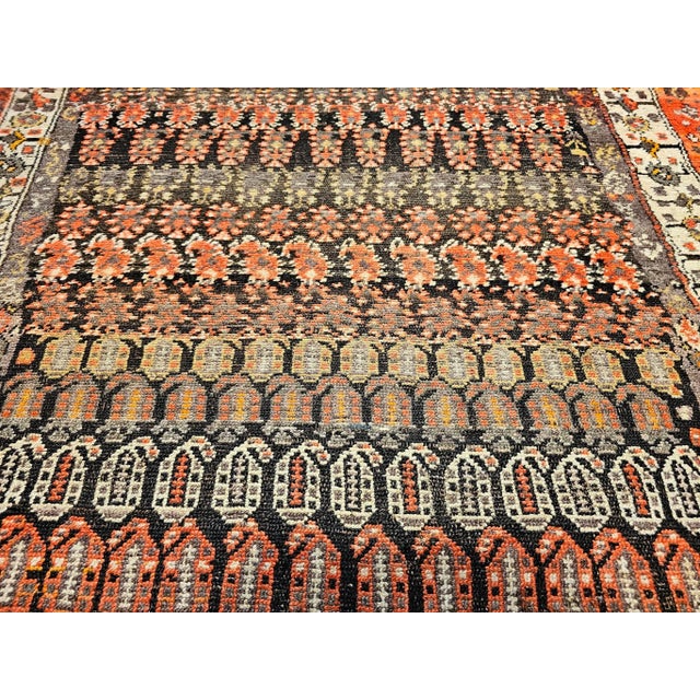 Vintage Persian Malayer Area Rug, Hand-Knotted Wool, Allover Paisley Design For Sale - Image 9 of 12