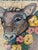 French Provincial Late 20th Century Cow With Chickens, Acrylic on Canvas, American, by Ira Yeager For Sale - Image 3 of 11