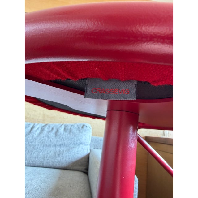 Crassevig Crassevig “Otto” Height-Adjustable Bar Stools, Set of 3 — Mario Ferrarini, Italy, 2015 For Sale - Image 4 of 10