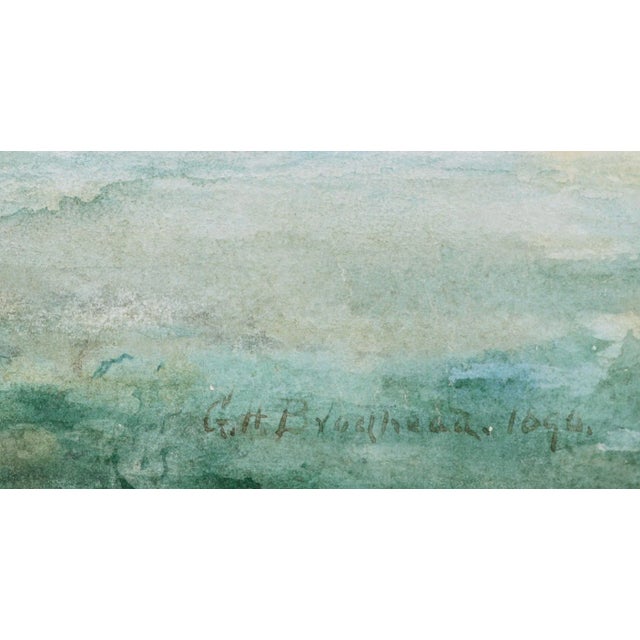 Late 19th Century George Hamilton Brodhead Mission San Carlos Borromeo de Carmelo, Carmel Watercolor Landscape 1890 For Sale - Image 5 of 6