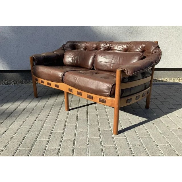 Mid-Century Coja Sofa in Leather by Arne Norell, Sweden For Sale - Image 11 of 12