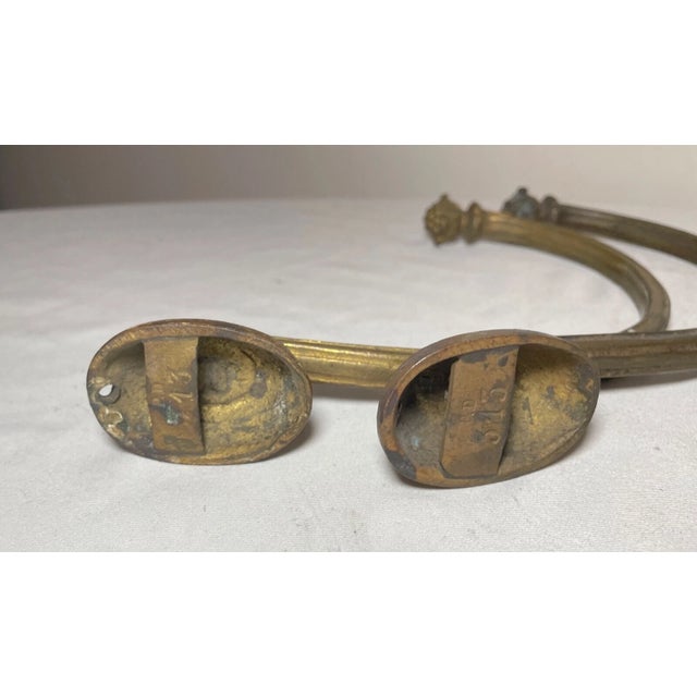 Bronze Pair of Antique 19th Century Gilt Bronze Ornate Victorian Wall Hooks Bracket For Sale - Image 8 of 8