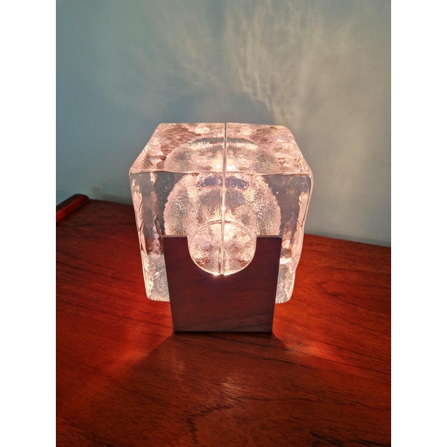 Silver Scandinavian Ice Cube Lamp from Pukeberg, Sweden, 1970s For Sale - Image 8 of 18