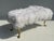1980s 1980s White Fur Bench For Sale - Image 5 of 11