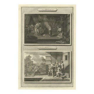 Pieter Mortier, Tobias Drives Out the Demon and Heals Tobit's Blindness, 1700, Engraving For Sale