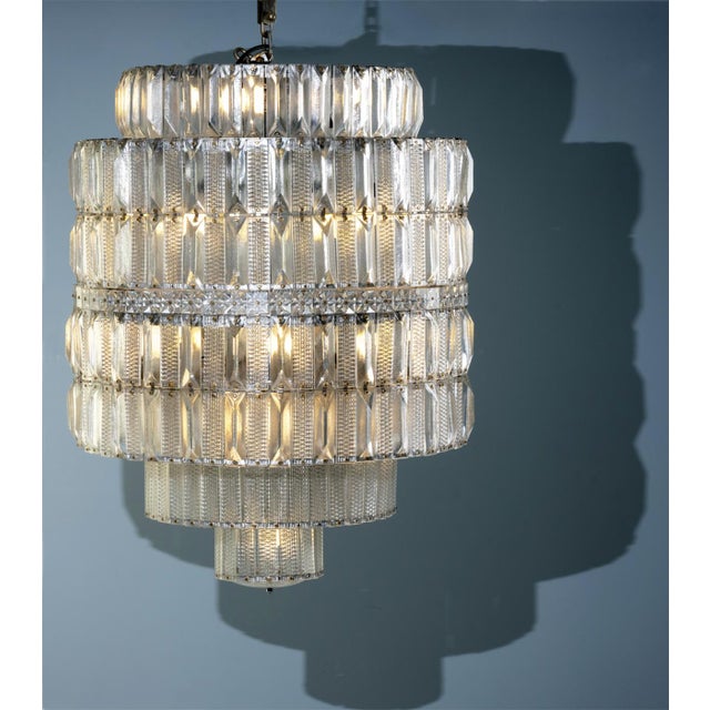 Tiered Crystal Chandelier from Kamenický Šenov, 1960s For Sale - Image 11 of 16
