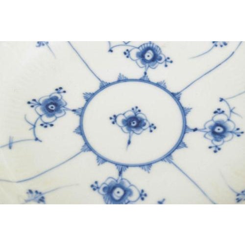 Deep Porcelain Plates with Blue Fluted Decoration from Bing & Grøndahl, 1890s, Set of 2 For Sale - Image 3 of 5
