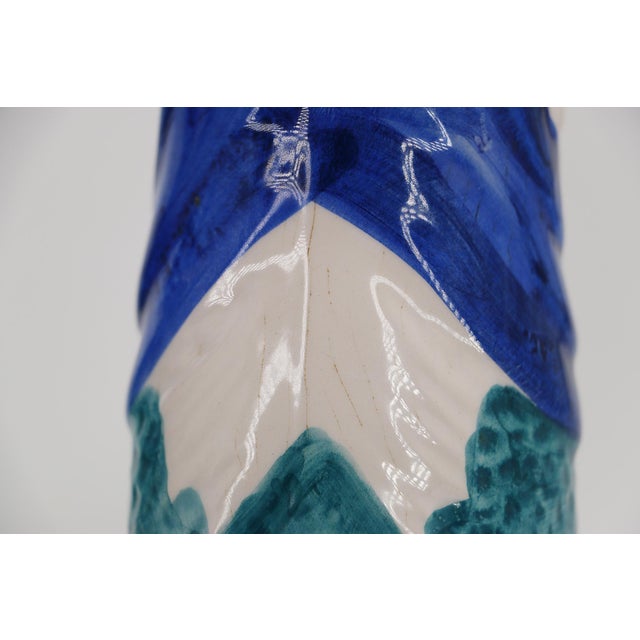 Antique Portuguese Palissy Ware Set of Two Gurgle Jugs, Pitcher, Earthenware For Sale - Image 12 of 18