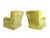 Vintage Sunshine Daffodil Yellow Velvet Lounge Chairs - A Pair For Sale In Chicago - Image 6 of 13