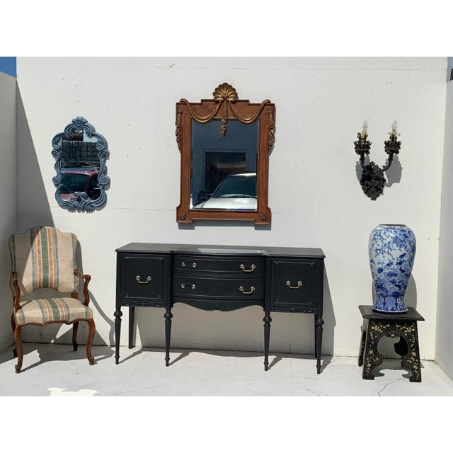 Glass Faux Grain & Giltwood Neoclassical Style Mirror For Sale - Image 7 of 13