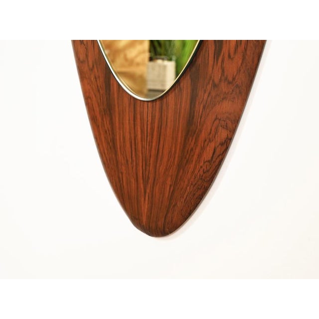 Vintage Italian Mirror in Rosewood and Brass by Osvaldo Borsani, 1950s For Sale - Image 9 of 12