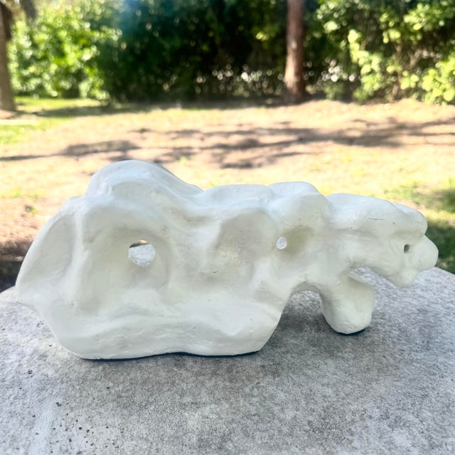 Minimalist Abstract Textured Plaster Sculpture For Sale - Image 4 of 8