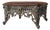 Large Vintage Victorian Style Cast Iron Bronze Finish Footstool Padded Faux Croc Fabric Top For Sale