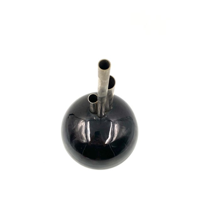 Mario Bertozzi, Ceramic Spherical Vase, Marber Italy, 1970s For Sale - Image 11 of 12