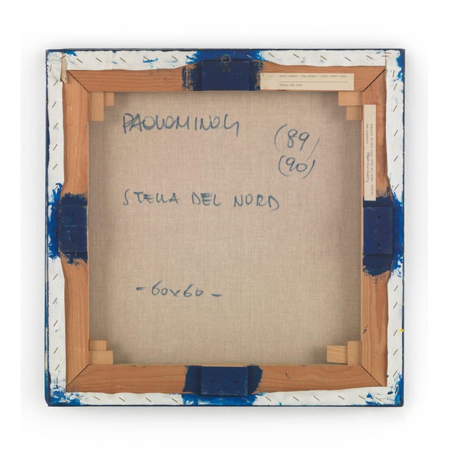 Blue Paolo Minoli, Stella del Nord, Acrylic on Canvas, 1989-1990 For Sale - Image 8 of 10