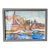 Mid-Century Modern Swedish "The Waterway" Vintage Landscape Watercolour Painting, Framed For Sale