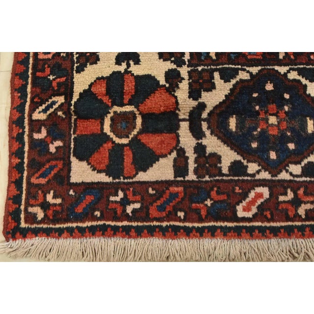 Bakhtiari Rug 7’2” X 10’1” Multicolor Wool Semi-Antique Hand-Knotted Carpet For Sale - Image 12 of 15