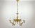 Vintage French Gilt Brass 6-Arm Chandelier, 1960s For Sale - Image 3 of 11