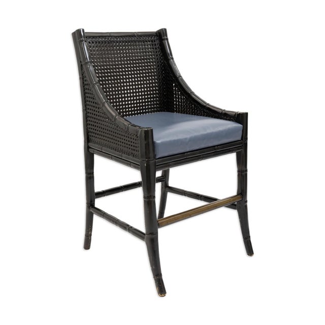 Set of 5 Carolina Rustica Palecek China Bay Barstools For Sale - Image 4 of 9