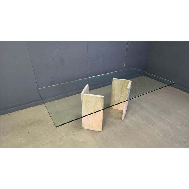 Vintage Italian Travertine Dining Table, 1970s For Sale - Image 6 of 12