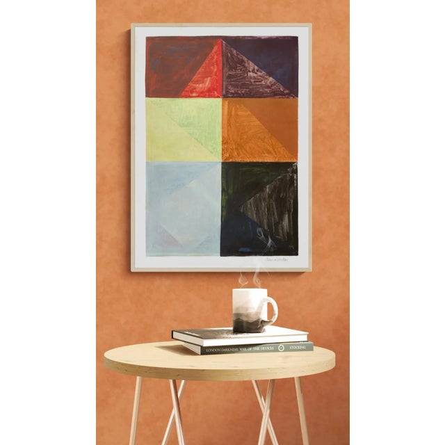 Contemporary Mixed Media Geometric Composition For Sale - Image 3 of 3