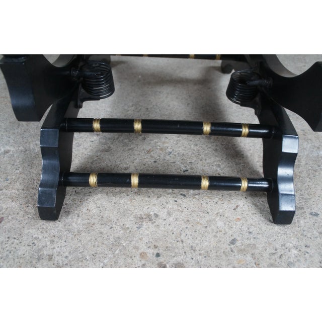 Antique 19th Century Victorian Ebonized Platform Rocker Rocking Chair Regency For Sale - Image 11 of 12