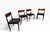 Elevate your dining space with this handsome set of four Mid-Century Danish Modern teak dining chairs, circa 1960s....