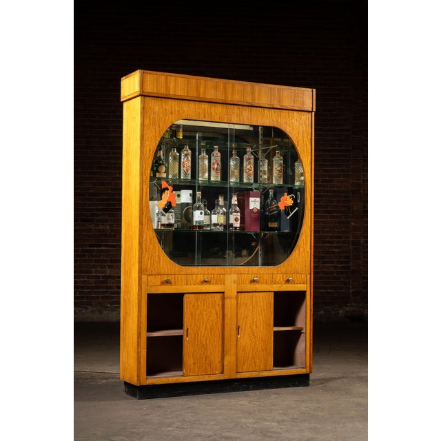 1930s Massive Art Deco Mirrored Display Cabinet For Sale - Image 4 of 11