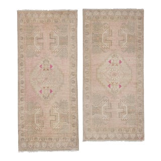 Small Turkish Oushak Miniature Rug - Set of Two For Sale