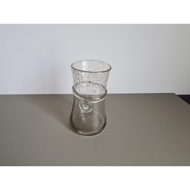 French Biot Bubble Glass Vase, 1960 For Sale - Image 12 of 15