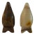 Vintage Hand-Carved Translucent Stone Penguin Figurines — Pair 2.25” Tall For Sale