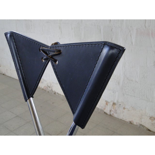 Italian Butterfly Chair with Chromed Steel Tubing and Leather by Arrben, 1980s, Set of 2 For Sale - Image 12 of 18